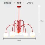 Chevalier LED Chandelier chandelier Marie Antonette 8head red D130 cool white 