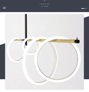 Loop Ring Pendant Light linear light Marie Antonette 