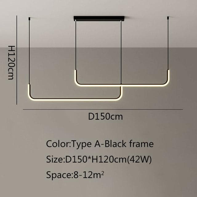 Minimalist Modern Linear Luminaire LED Linear Light Marie Antonette 