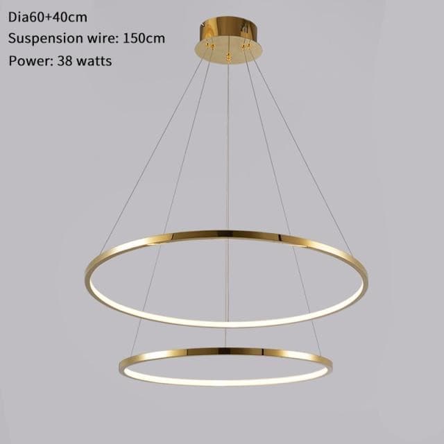 Solei Anneaux LED Marie Antonette 60X40cm NOT dimmable Chrome chandelier, Cool white light