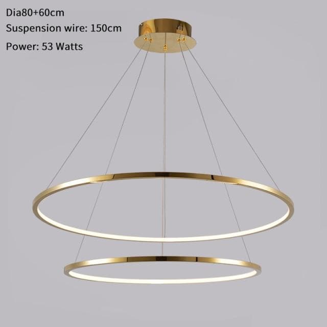 Solei Anneaux LED Marie Antonette 80X60cm 0-10V Dimmable Chrome chandelier, Warm white light