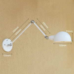 Adjustable Swing Long Arm Wall Light Vintage Home Lighting Loft Industrial Wall Lamp LED Wall Sconce Lampen Appliqued Murales Marie Antonette Type J 