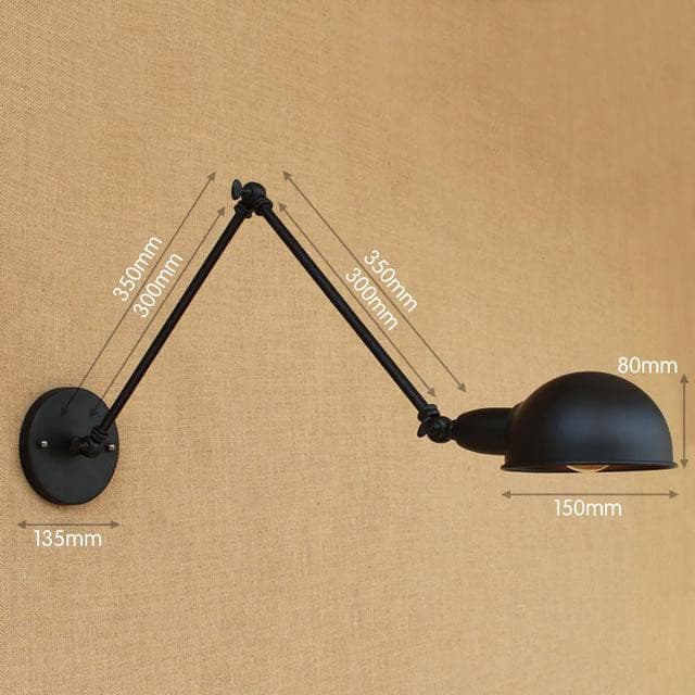 Adjustable Swing Long Arm Wall Light Vintage Home Lighting Loft Industrial Wall Lamp LED Wall Sconce Lampen Appliqued Murales Marie Antonette Type L 