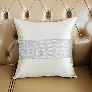 Decorative Pillow Case Flannel Diamond Patckwork Modern Simple Throw Cover Pillowcase Party Hotel Home Textile 45cm*45cm Marie Antonette Ivory 