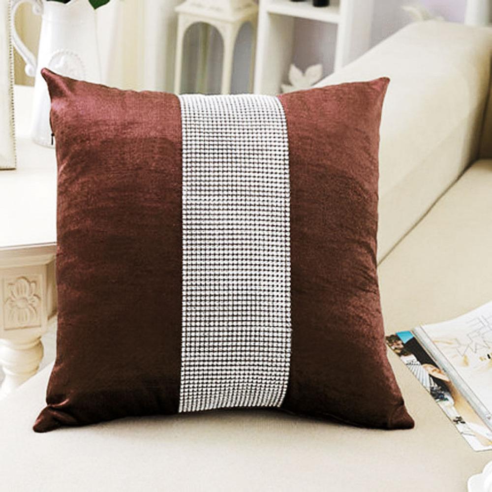 Decorative Pillow Case Flannel Diamond Patckwork Modern Simple Throw Cover Pillowcase Party Hotel Home Textile 45cm*45cm Marie Antonette 