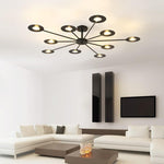 Vega LED Ceiling Light Marie Antonette Black 10heads 220V G4 warm white