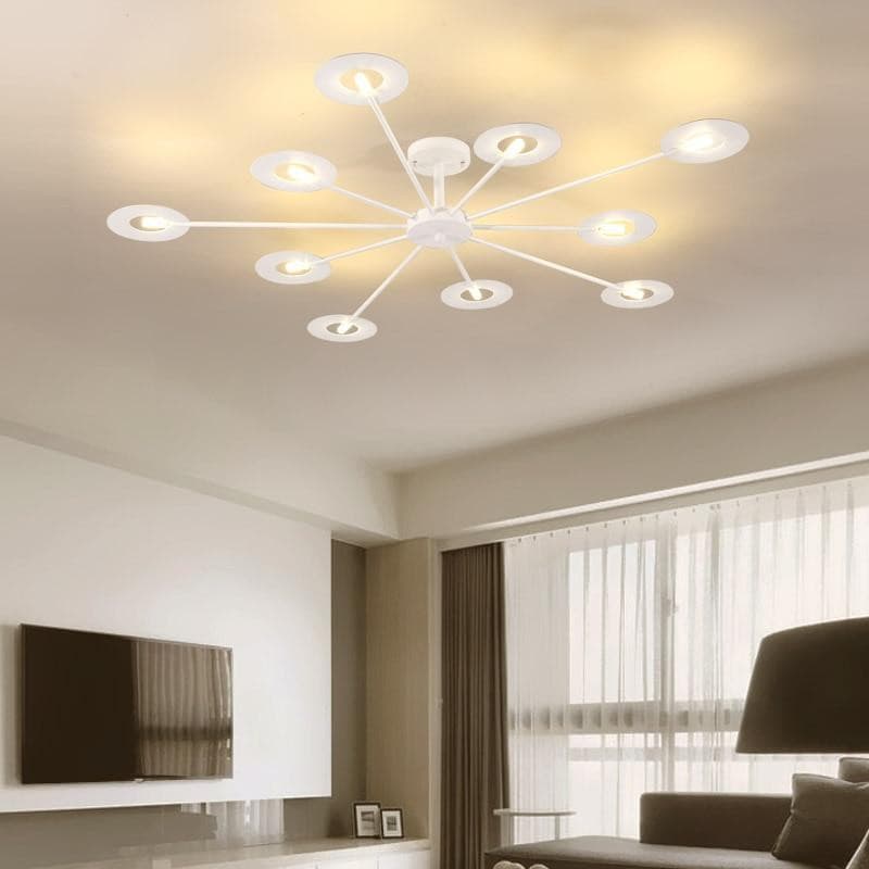 Vega LED Ceiling Light Marie Antonette White 10heads 110V G4 cool white