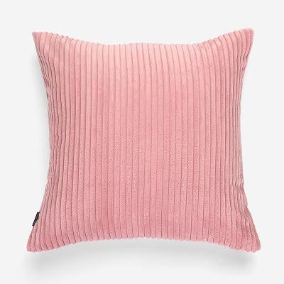 Corduroy Flocking Velvet Cushion Cover marie antonette 45x45cm Pink 