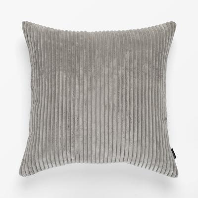 Corduroy Flocking Velvet Cushion Cover marie antonette 45x45cm Light Grey 