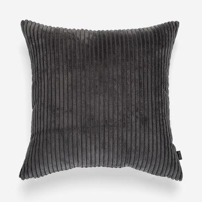 Corduroy Flocking Velvet Cushion Cover marie antonette 45x45cm Dark Grey 