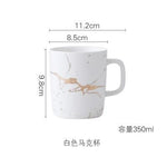 Best Gold Marble Glazes Ceramic Party Tableware Set Porcelain Breakfast Plates Dishes Noodle Bowl Coffee Mug Cup For Decoration Marie Antonette White Mug 