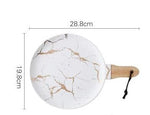Best Gold Marble Glazes Ceramic Party Tableware Set Porcelain Breakfast Plates Dishes Noodle Bowl Coffee Mug Cup For Decoration Marie Antonette 28.8cm White Plate 