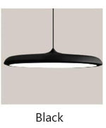 Modern Disk Pendant Marie Antonette Black Warm white LED dia25cm