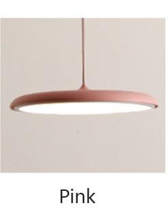 Modern Disk Pendant Marie Antonette Pink Warm white LED dia25cm