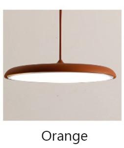 Modern Disk Pendant Marie Antonette Orange Warm white LED dia25cm