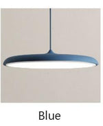 Modern Disk Pendant Marie Antonette Blue Warm white LED dia25cm