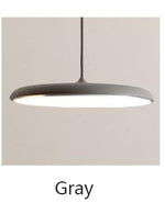 Modern Disk Pendant Marie Antonette Light Grey Warm white LED dia25cm