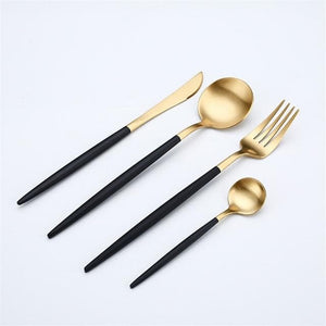 Diana Flatware set marie antonette Black Gold 