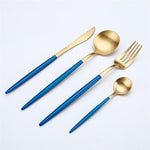 Diana Flatware set marie antonette Blue Gold 