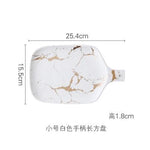 Best Gold Marble Glazes Ceramic Party Tableware Set Porcelain Breakfast Plates Dishes Noodle Bowl Coffee Mug Cup For Decoration Marie Antonette 25.4cm White Plate 