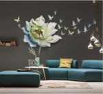 3D Flower+Butterfly Resin Wall Decor Marie Antonette 