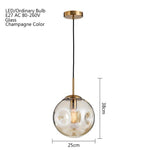 Moon Glass Pendant marie antonette Champagne 