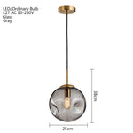 Moon Glass Pendant marie antonette Gray 