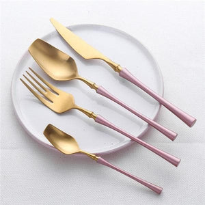 Luxurious Brighton Flatware marie antonette pink gold 