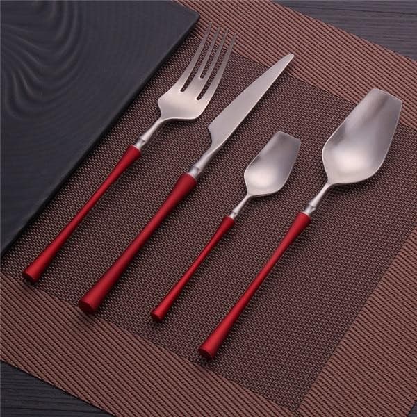 Luxurious Brighton Flatware marie antonette red silver 