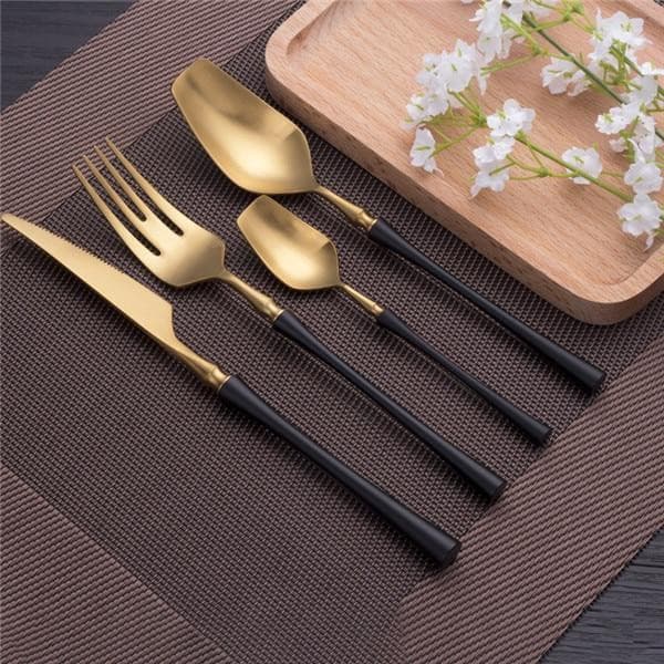 Luxurious Brighton Flatware marie antonette black gold 