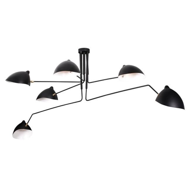 Kovo Swing Arm Lamp Marie Antonette 6 Arms Black 