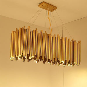 Olivia Chandelier Aluminum Alloy Tube Suspension Luminaire Marie Antonette 