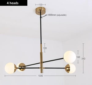 Solaire Chandelier Marie Antonette 4 heads 