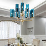 Blue Topaz and Amber Chandelier Marie Antonette 