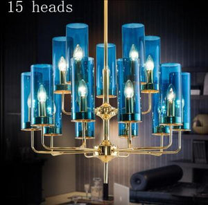 Blue Topaz and Amber Chandelier Marie Antonette 15 heads blue topaz 