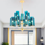 Blue Topaz and Amber Chandelier Marie Antonette 