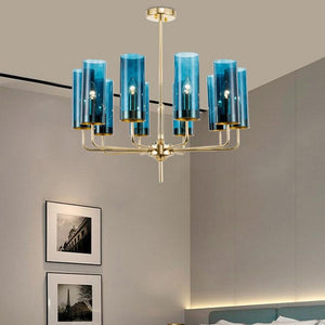 Blue Topaz and Amber Chandelier Marie Antonette 