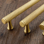 Gold Knurled/Textured simple kitchen cabinet knobs and handles Drawer Pulls Bedroom Knobs Brass T Bar Cabinet Hardware Marie Antonette 