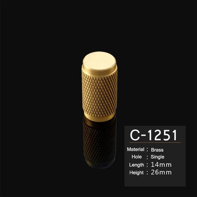 Gold Knurled/Textured simple kitchen cabinet knobs and handles Drawer Pulls Bedroom Knobs Brass T Bar Cabinet Hardware Marie Antonette C-1251 