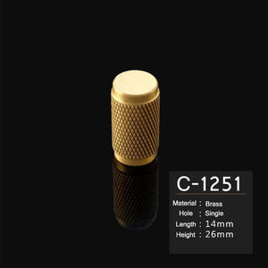 Gold Knurled/Textured simple kitchen cabinet knobs and handles Drawer Pulls Bedroom Knobs Brass T Bar Cabinet Hardware Marie Antonette C-1251 