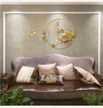 New Chinese Wall Wrought Iron Ginkgo Biloba Home Decoration Crafts Creative Wall Hanging Sofa Background Mural Ornament Decor Marie Antonette 