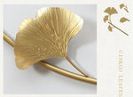 New Chinese Wall Wrought Iron Ginkgo Biloba Home Decoration Crafts Creative Wall Hanging Sofa Background Mural Ornament Decor Marie Antonette 