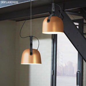 2019 NEW Personality Design Simple American Industrial Style pendant lights Cafe Restaurant Bar Bedroom Leather Girdle lights Marie Antonette 