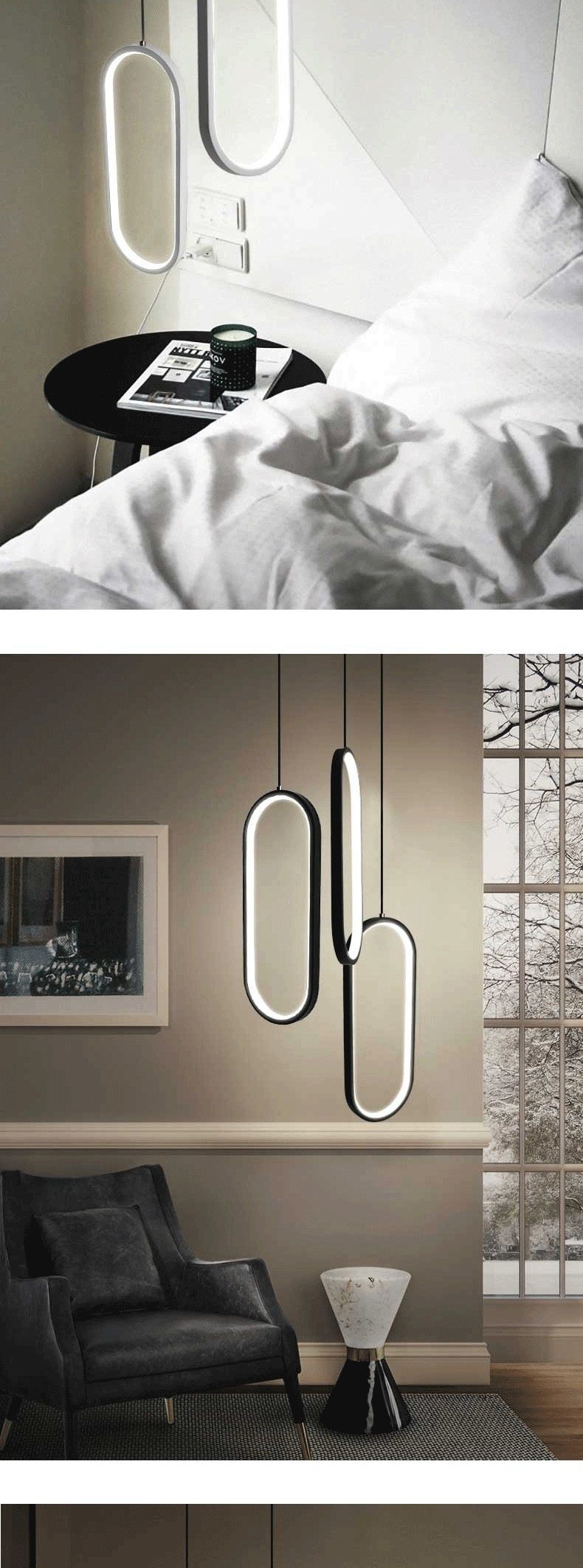 Ovale LED Pendant Marie Antonette 