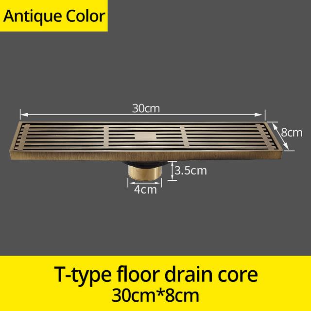 Euro Antique Brass Art Carved Floor Drain Marie Antonette Antique 8030F-T 