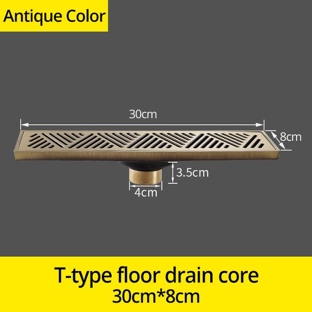 Euro Antique Brass Art Carved Floor Drain Marie Antonette Antique 8050F-T 