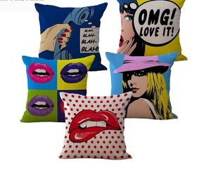 American Anime Pop Art Cushion Cover Marie Antonette 