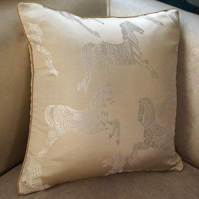 Paso Fino Cushion Cover marie antonette 18"x18" Ivory 