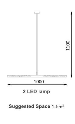 Branche de Tube LED Light marie antonette 2 LED Lamp Frosted Glass Warm White LED 1.5w