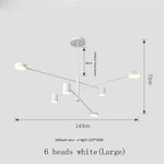 Observateur Chandelier Marie Antonette 6 Lights White Large 